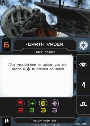 Ausmanövrieren Upgrade Karte Star Wars X-Wing Tabletop